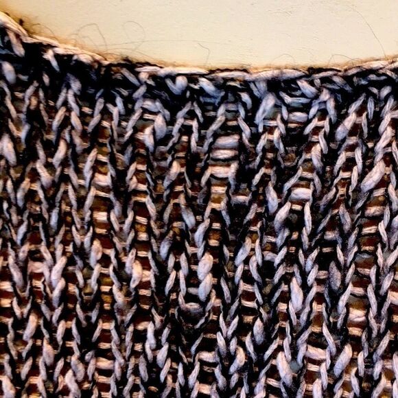 AJ Andrea Jovine Sweater Cotton black cream soft knit Large - Picture 2 of 6